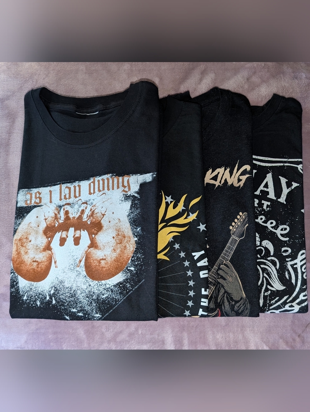 Bundle Of Graphic Tee T Shirts Bundle (4) Metal Metalcore As I Lay Dying S